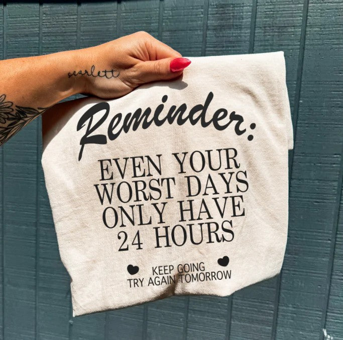 SINGLE COLOR SCREEN PRINT TANSFER - REMINDER