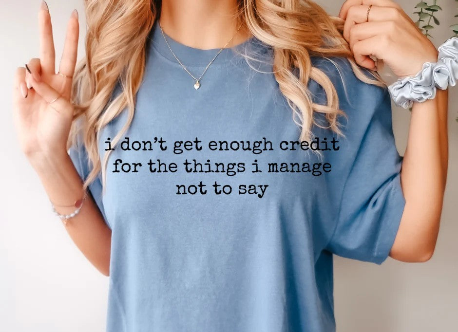 SINGLE COLOR SCREEN PRINT TRANSFER - I DON'T GET ENOUGH