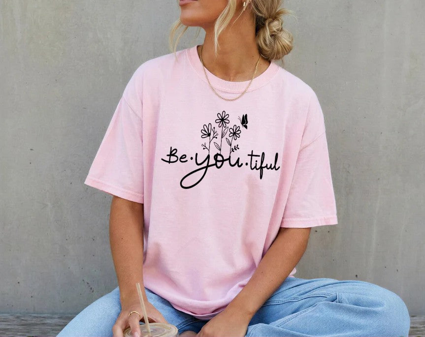SINGLE COLOR SCRREN PRINT TRANSFER - BE YOU TIFUL