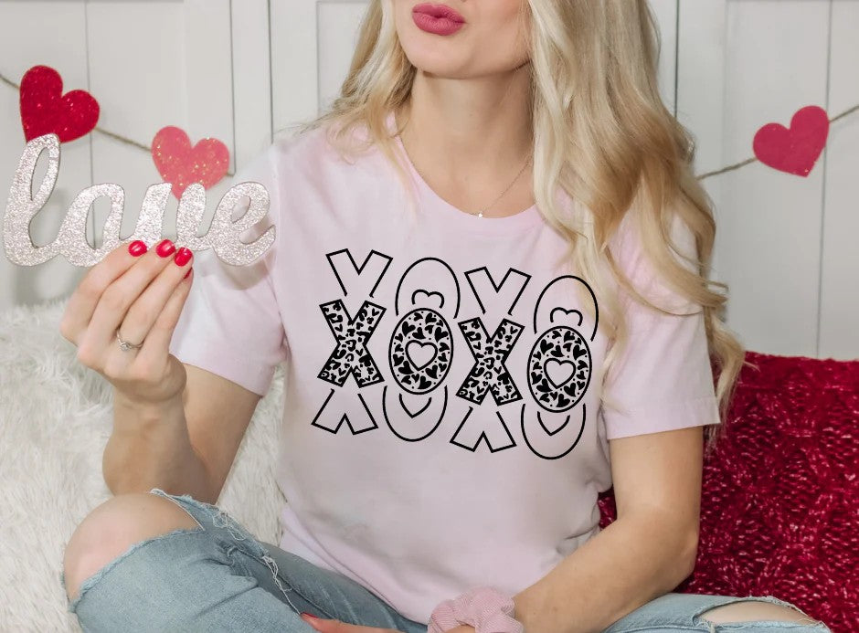 SINGLE COLOR SCREEN PRINT TRANSFER - XOXO