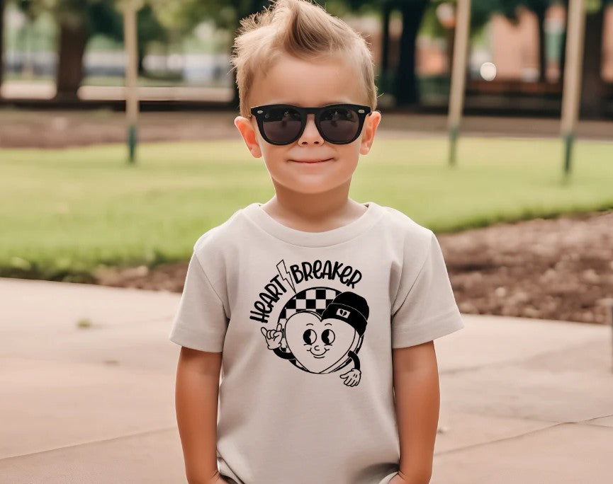 SINGLE COLOR SCREEN PRINT TRANSFER - HEART BREAKER