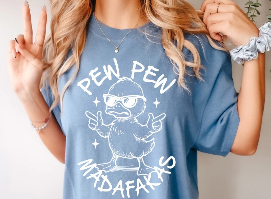 SINGLE COLOR SCREEN PRINT TRANSFER - PEW PEW