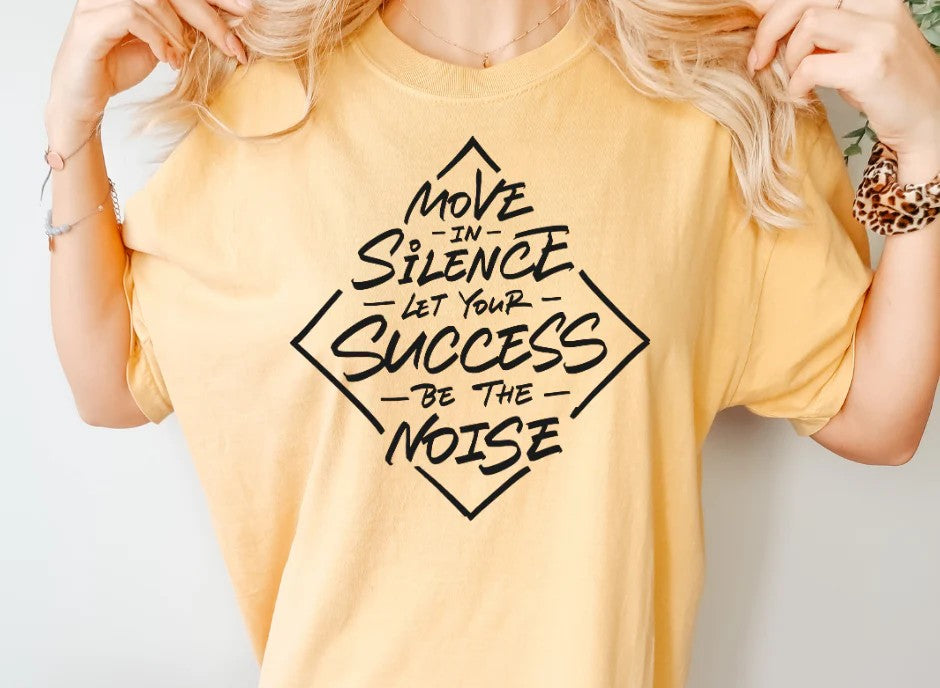 SINGLE COLOR SCREEN PRINT TRANSFER - MOVE IN SILENCE