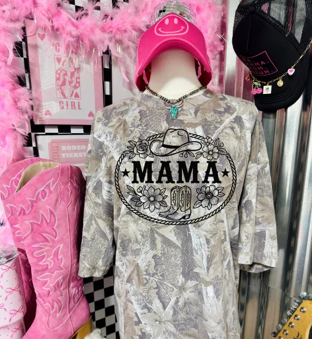 SINGLE COLOR SCREEN PRINT TRANSFER - MAMA WESTERN ROPE