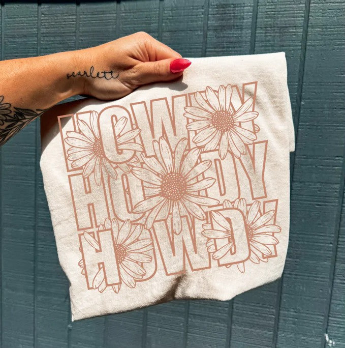 SINGLE COLOR ACREEN PRINT TRANSFER - HOWDY