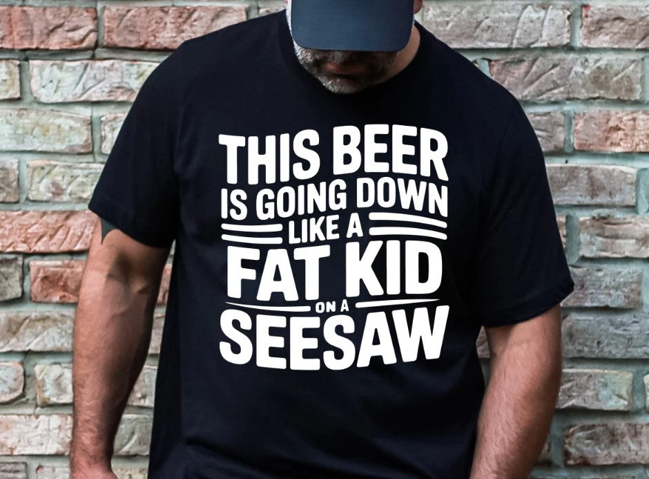 SINGLE COLOR SCREEN PRINT TRANSFER - THIS BEER IS GOING DOWN