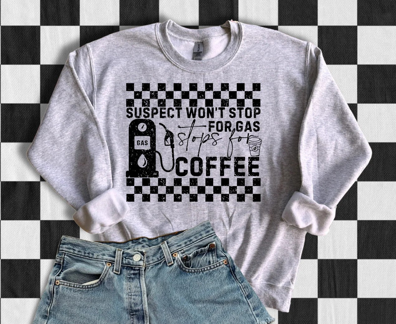 SINGLE COLOR SCREEN PRINT TRANSFER - SUSPECT WON'T STOP