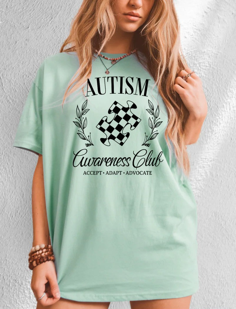 SINGLE COLOR SCREEN PRINT TRANSFER - AUTISM AWARENESS CLUB