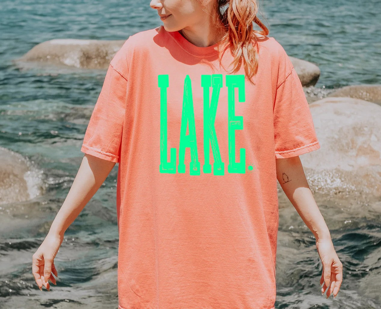 SINGLE COLOR SCREEN PRINT TRANSFER - LAKE GREEN