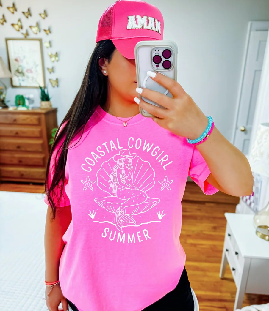 SINGLE COLOR SCREEN PRINT TRANSFER - COASTAL COWGIRL