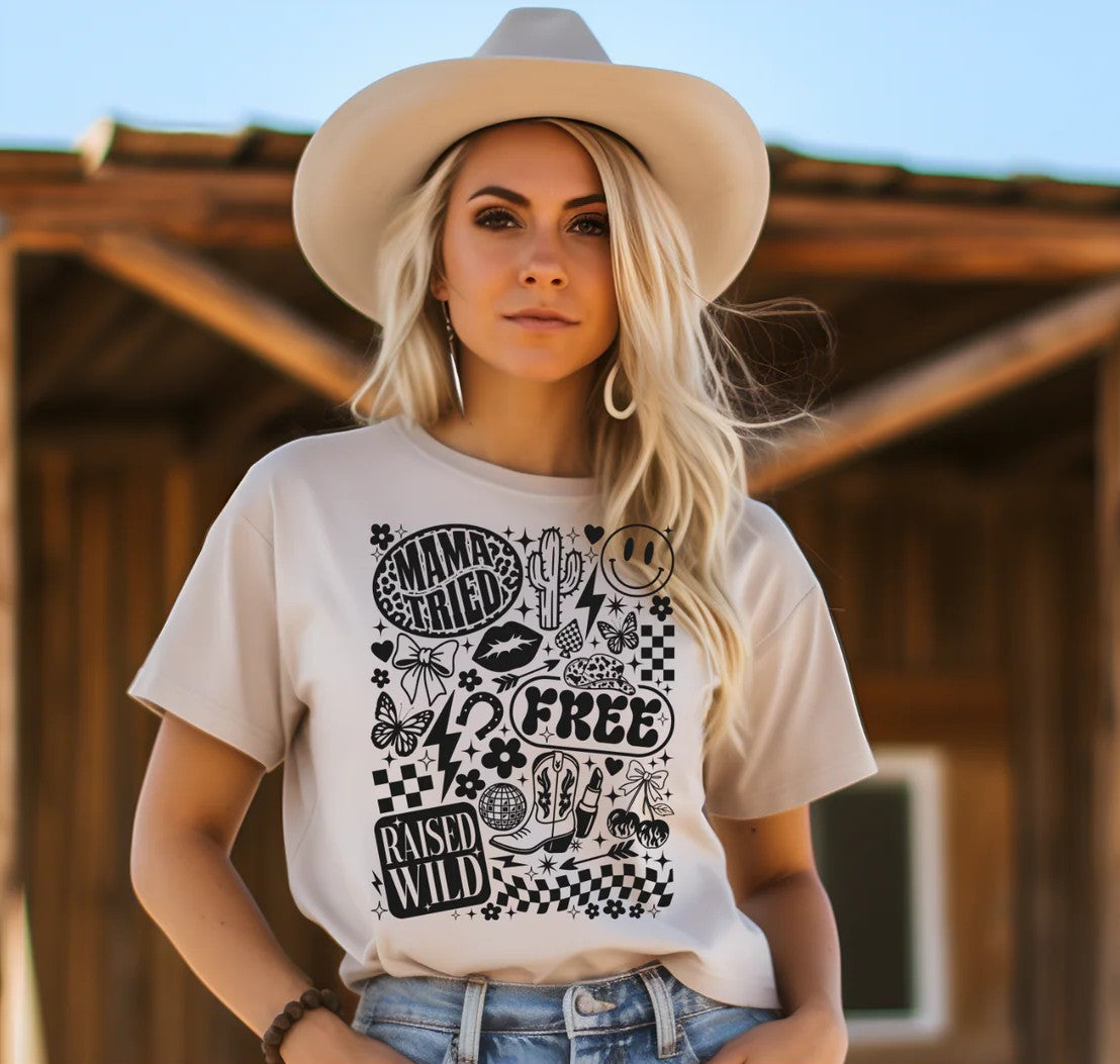 SINGLE COLOR SCREENT PRINT TRANSFER - MAMA TRIED