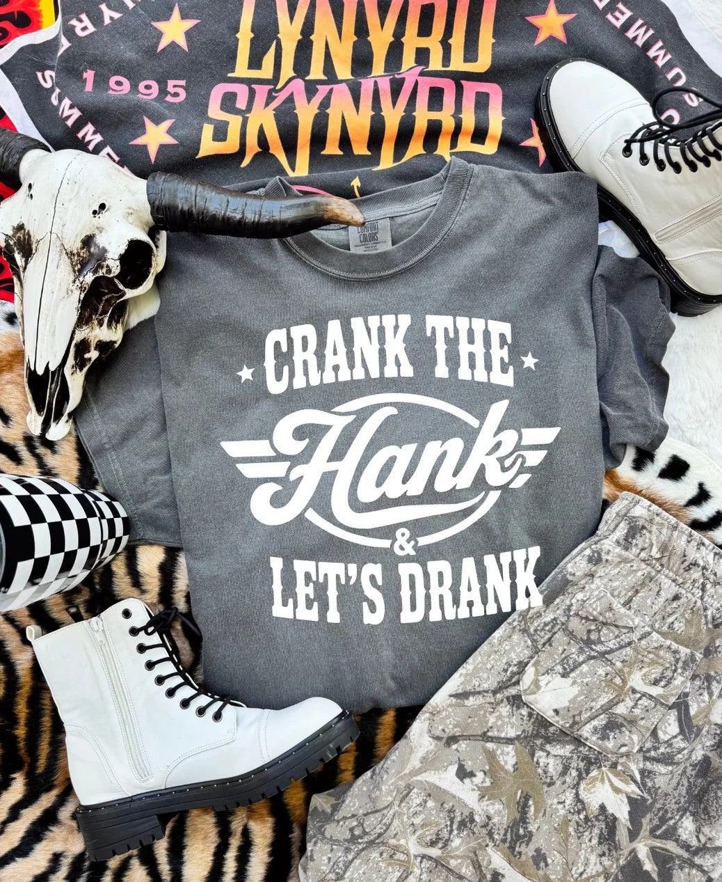 SINGLE COLOR SCREEN PRINT TANSFER - CRANK THE HANK