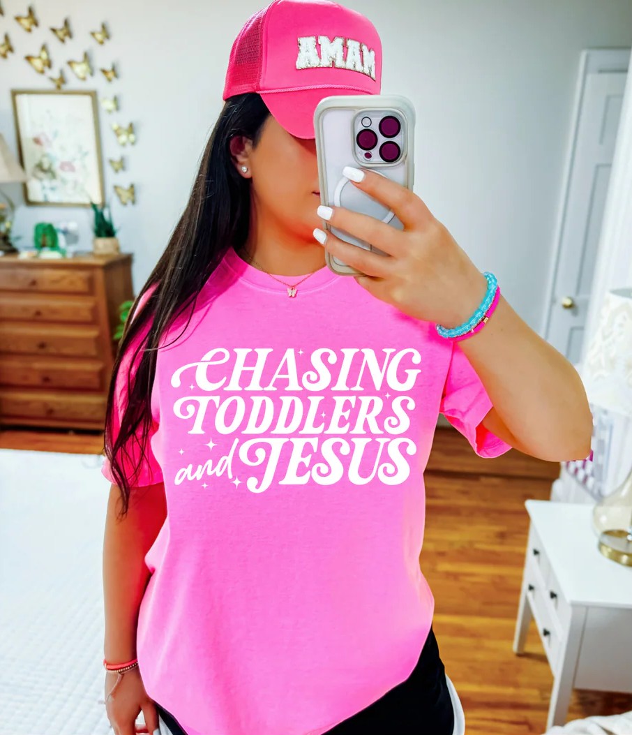 SINGLE COLOR SCREEN PRINT TRANSFER - CHASING TODDLERS