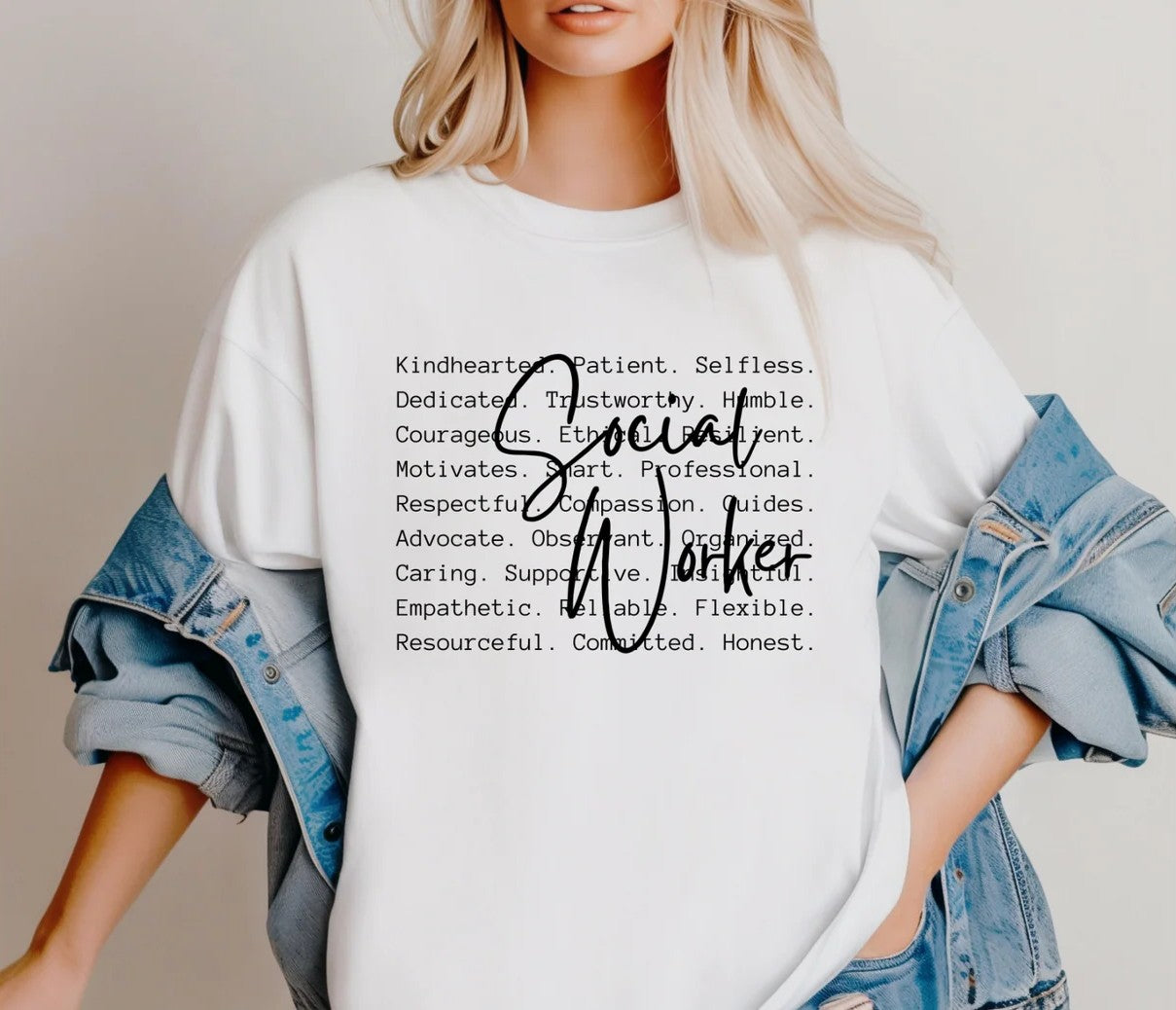 SINGLE COLOR SCREEN PRINT TRANSFER - SOCIAL WORKER