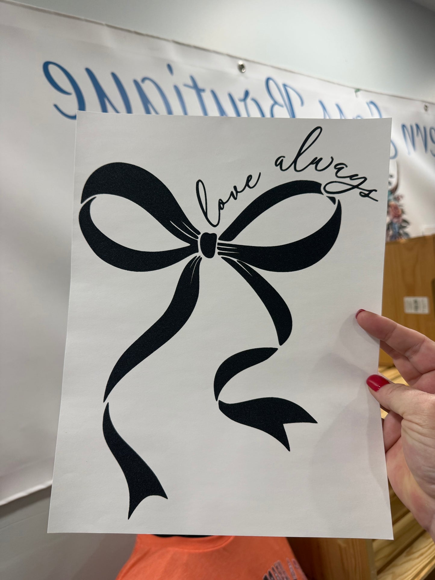 SINGLE COLOR SCREEN PRINT TRANSFER - LOVE ALWAYS