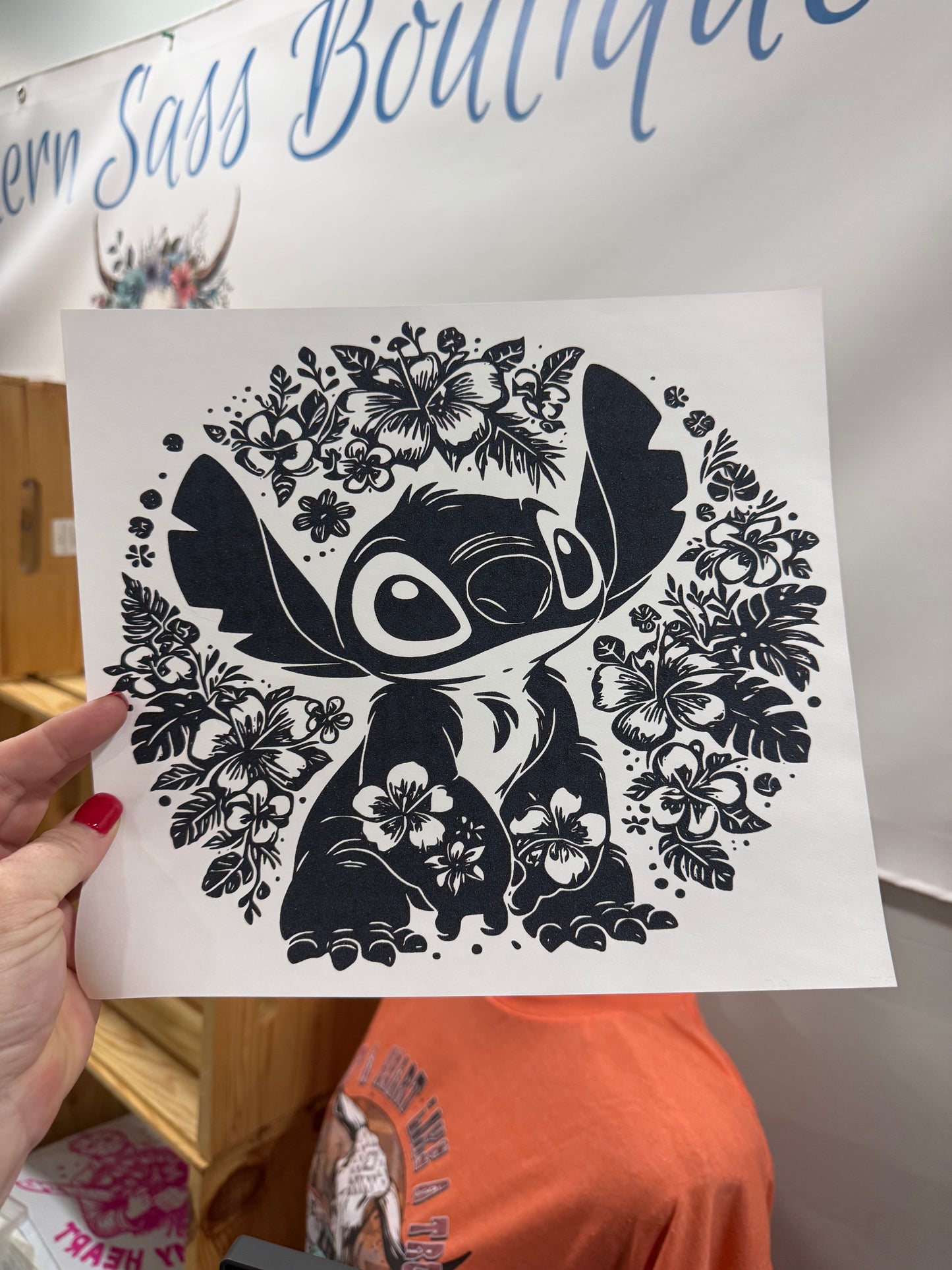 SINGLE COLOR SCREEN PRINT TRANSFER - BLUE GUY