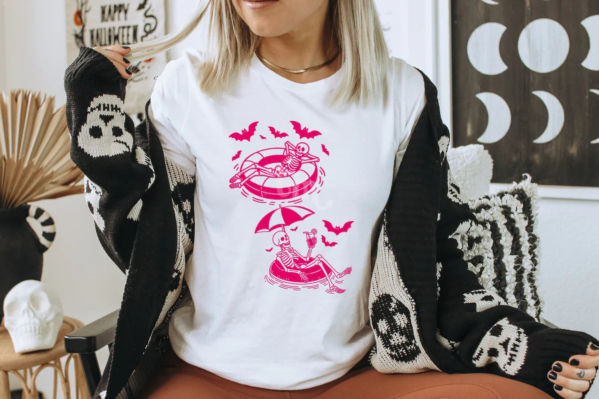 SINGLE COLOR SCREEN PRINT TRANSFER - SKELETON FLOAT