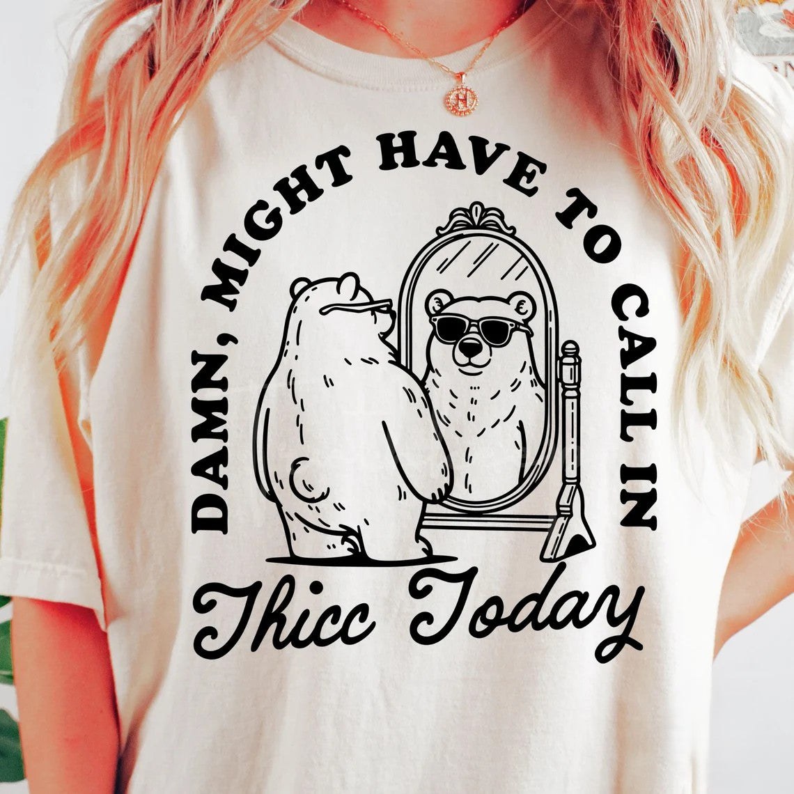 SINGLE COLOR SCREEN PRINT TRANSFER - DAMN MIGHT HAVE TO