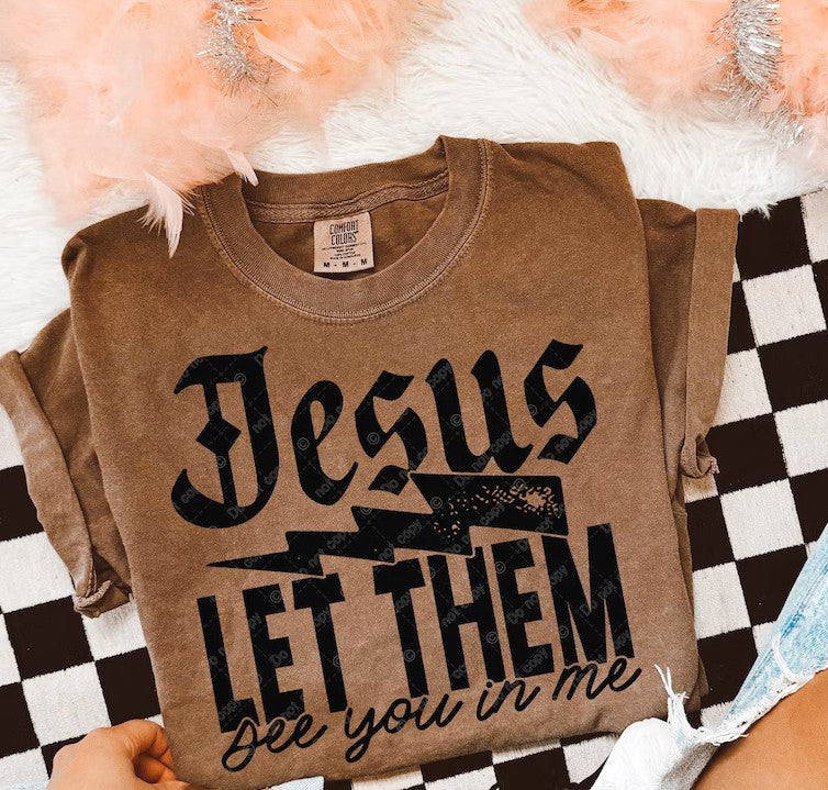 SINGLE COLOR SCREENT PRINT- JESUS LET THEM