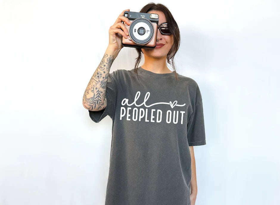 SINGLE COLOR SCREEN PRINT TRANSFER - ALL PEOPLED OUT