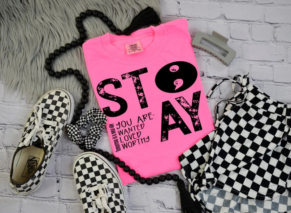 SINGLE COLOR SCREEN PRINT TRANSFERS - STAY TOMORROW IS A NEW DAY