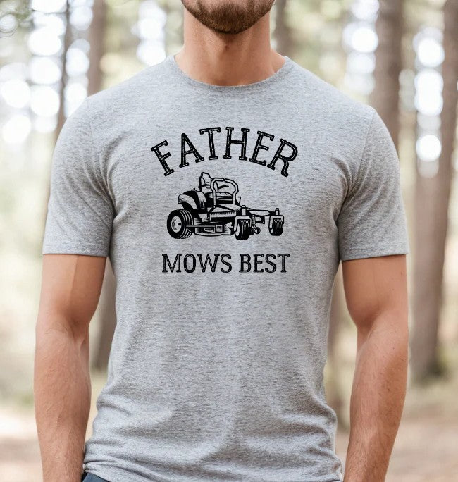 SINGLE COLOR SCREEN PRINT TRANSFER - FATHER MOWES BEST