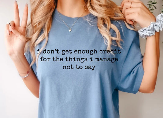 SINGLE COLOR SCREEN PRINT TRANSFER - I DON'T GET ENOUGH