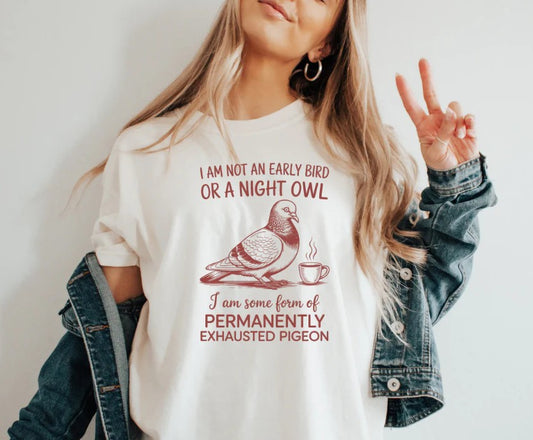 SINGLE COLOR SCREEN PRINT TRANSFER - I AM NOT AN EARLY BIRD