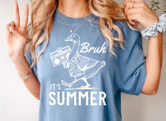 SINGLE COLOR SCREEN PRINT TRANSFER - BRUH IT'S SUMMER