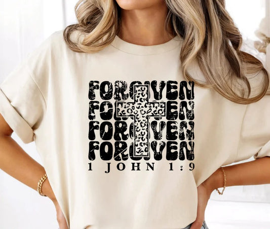 SINGEL COLOR SCREEN PRINT TRANSFER - FORGIVEN
