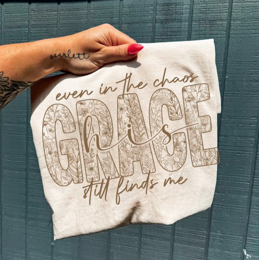 SINGLE COLOR SCREEN PRINT TRANSFER - EVEN IN THE CHAOS