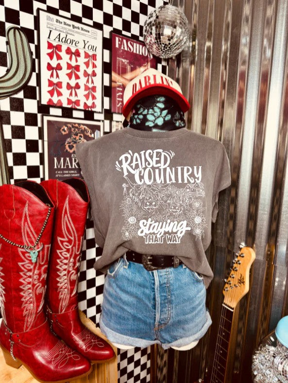 SINGEL COLOR SCREEN PRINT TRANSFER - RAISED COUNTRY