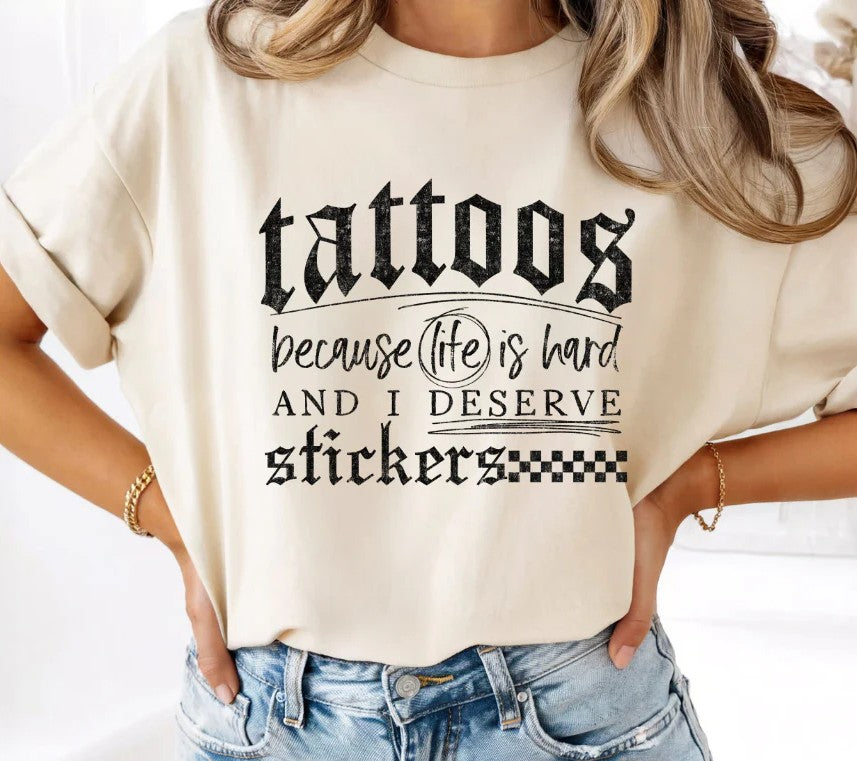 SINGLE COLOR SCREEN PRINT TRANSFER - TATTOOS