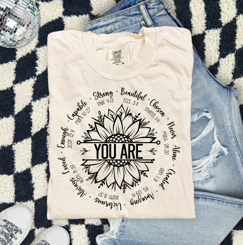 SINGLE COLOR SCREEN PRINT TRANSFER - YOU ARE