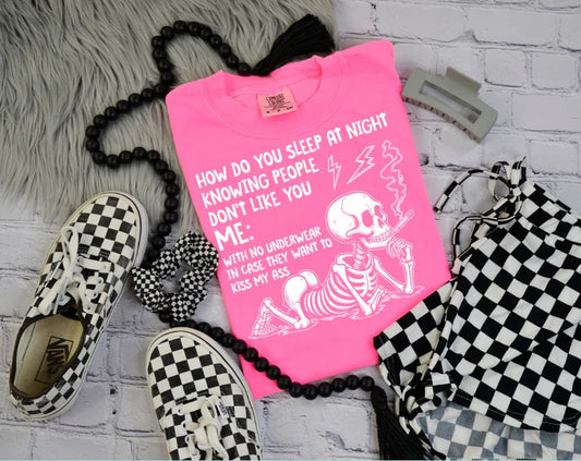 SINGLE COLOR SCREEN PRINT TRANSFER - HOW DO YOU SLEEP AT NIGHT