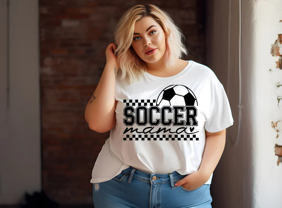 SINGEL COLOR SCREEN PRINT TRANSFER - SOCCER MAMA