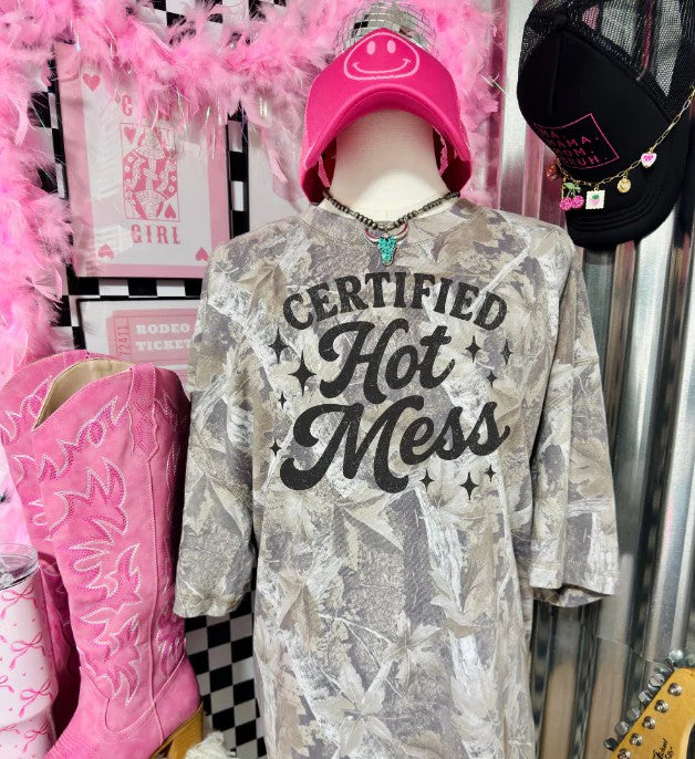 SINGLE COLOR SCREEN PRINT TRANSFER - CERTIFIED HOT MESS