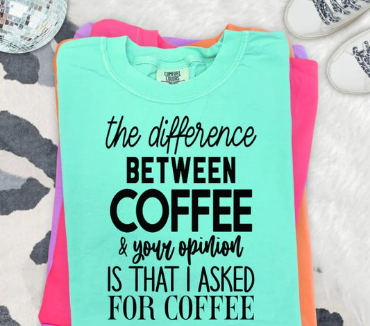 SINGLE COLOR SCREEN PRINT TRANSFER - THE DIFFERENCE BETWEEN COFFEE