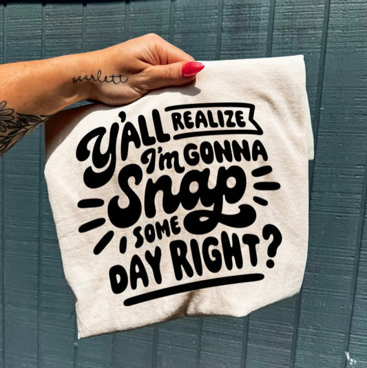 SINGLE COLOR SCREEN PRINT TRANAFER - Y'ALL REALIZE