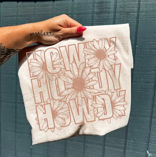 SINGLE COLOR ACREEN PRINT TRANSFER - HOWDY