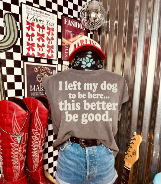 SINGLE COLOR SCREEN PRINT TRTANSFER - I LEFT MY DOG
