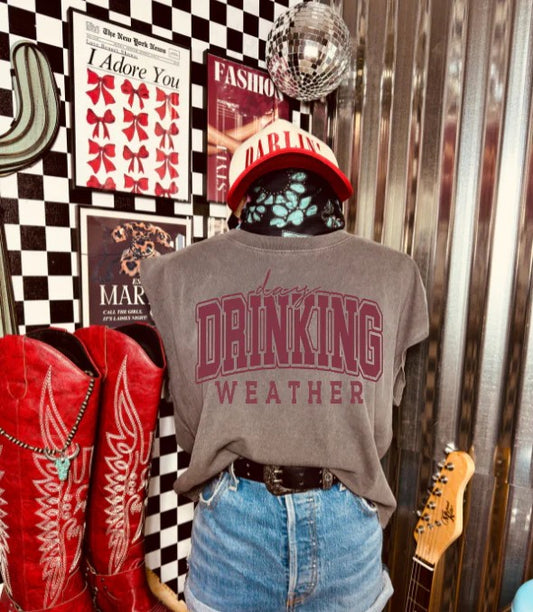 SINGLE COLOR SCREEN PRINT TRANSFER - DAY DRINKING WEATHER