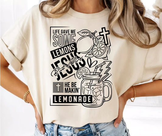 SINGLE COLOR SCREEN PRINT TRANSFER - LIFE GAVE ME SOME LEMONS