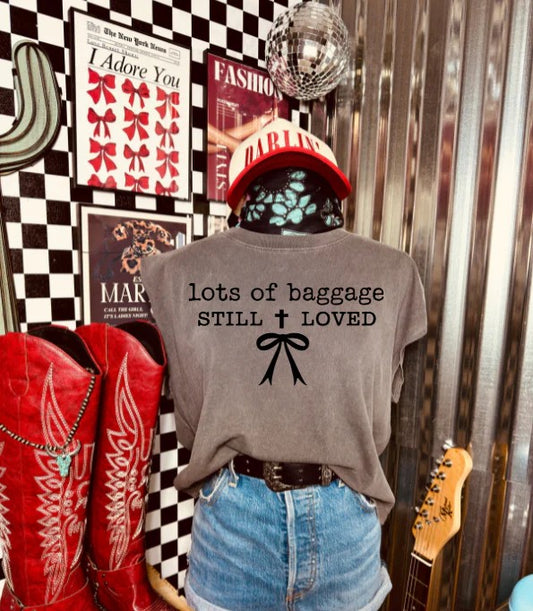 SINGLE COLOR SCREEN PRINT TRANSFER - LOTS OF BAGGAGE