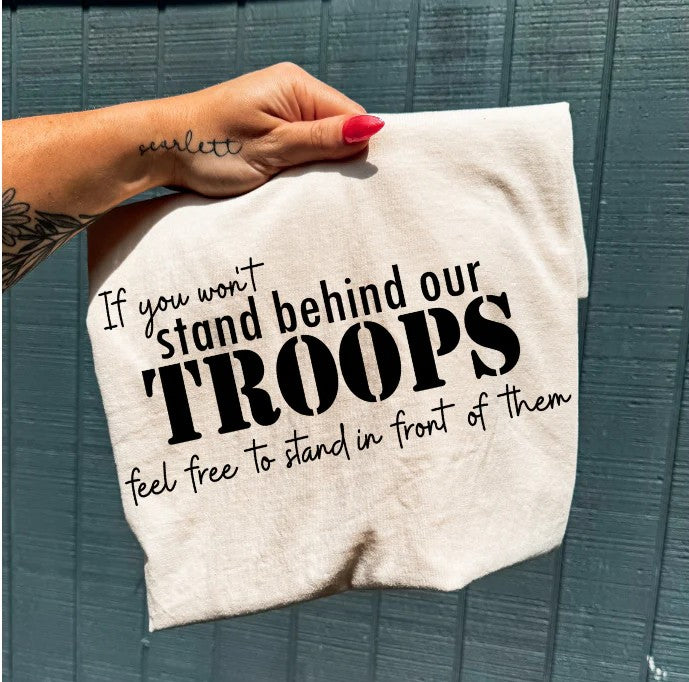 SINGLE COLOR SCREEN PRINT TRANSFER - IF YOU WON'T STAND BEHIND