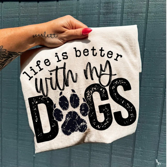 SINGLE COLOR SCREEN PRINT TRANSFER - LIFE IS BETTER