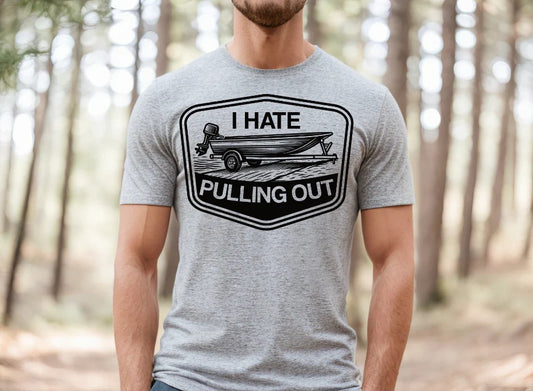 SINGLE COLOR SCREEN PRINT TRANSFER - I HATE PULLING OUT