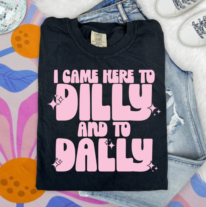 SINGLE COLOR SCREEN PRINT TRANSFER - I CAME HERE TO DILLY