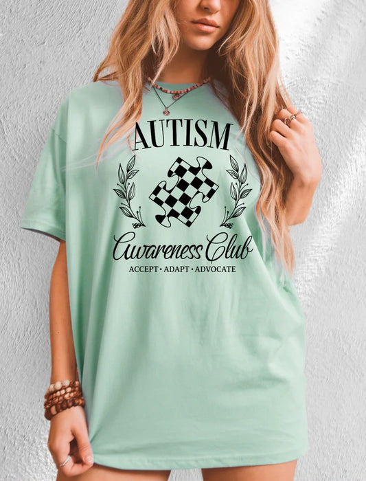 SINGLE COLOR SCREEN PRINT TRANSFER - AUTISM AWARENESS CLUB