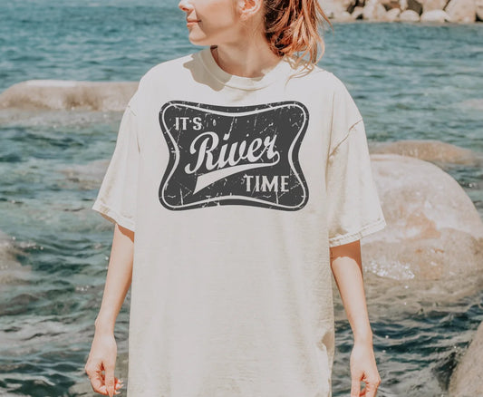 SINGLE COLOR SCREEN PRINT TRANSFER - IT'S RIVER TIME